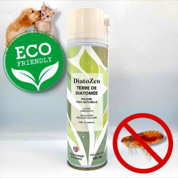 Spray terre de diatomée DIATOZEN® spécial puce de chien, chat, parquet (500ml)