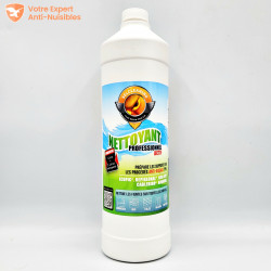Produit nettoyant fiente de pigeon SELCLEANING®, bouteille de 1 litre.