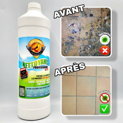 Nettoyant anti fientes de pigeons SELCLEANING avant / après