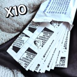 10 plaques à phéromones anti mites vêtements PYRO NET