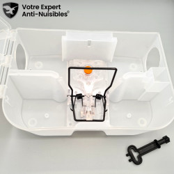 Piège à rat sécurisé 100% transparent (appât non inclus).
