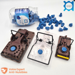 L'appât Nara® Lure arôme vanille pour rongeur (rat, souris) fonctionne avec ces modèles de tapettes Gorilla Traps.