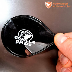 Gorilla Pads colle là où vous le posez (sol, mur).