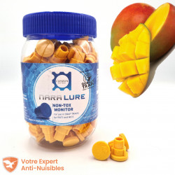 Les rongeurs (rat, souris) sont friands de l'arôme sucré mangue de ces appâts Nara® Lure (lot de 100)