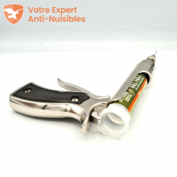 Pistolet Accuthor chargé avec une cartouche de gel anti fourmi & cafard Blattathor Imidasect